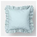 20X20 EYELET RUFFLE PATIO THROW PILLOW