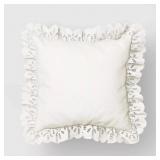 20X20 EYELET RUFFLE PATIO THROW PILLOW