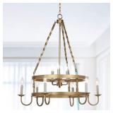 31" 9-LIGHT FARMHOUSE RUSTIC CHANDELIER