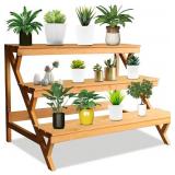 3-TIER WOODEN PLANT STAND