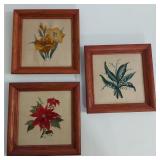 3 - ANTIQUE FRAMED CREWEL EMBROIDERY