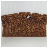 WOOD HAND-CARVED WALL ART