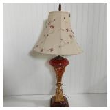 VINTAGE 32" GLASS TABLE LAMP