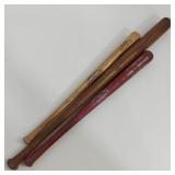3 - VINTAGE LOUISVILLE SLUGGERS BATS