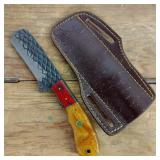 DAMASCUS STEEL FIXED BLADE KNIFE