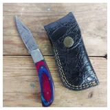 DAMASCUS STEEL POCKET KNIFE