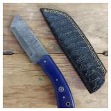 DAMASCUS STEEL FIXED BLADE KNIFE