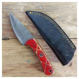 DAMASCUS STEEL FIXED BLADE KNIFE