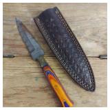 DAMASCUS STEEL BOOT KNIFE