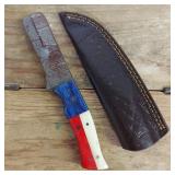 DAMASCUS STEEL FIXED BLADE KNIFE