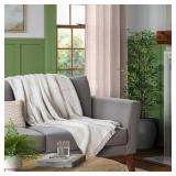 WINDOWPANE BOUCLE THROW BLANKET