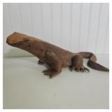 LRG HANDCARVED WOODEN IGUANA