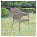 WICKER PATIO CONVERSATION CHAIR