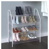 28" 4-TIER STEEL SHOE RACK