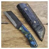 DAMASCUS STEEL FIXED BLADE KNIFE
