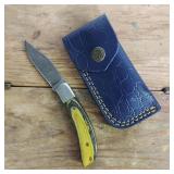 DAMASCUS STEEL POCKET KNIFE