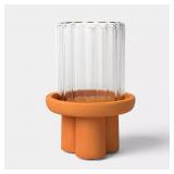 9X6 TERRACOTTA & GLASS LANTERN
