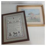 PAIR FRAMED PRINTS