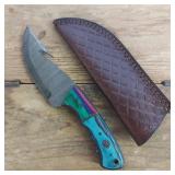 DAMASCUS STEEL FIXED BLADE KNIFE