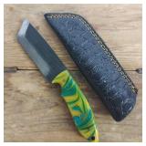DAMASCUS STEEL FIXED BLADE KNIFE
