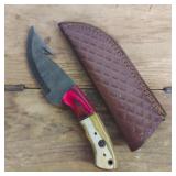 DAMASCUS STEEL FIXED BLADE KNIFE