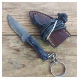 DAMASCUS STEEL KEYCHAIN KNIFE