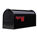 BLK POST MOUNT MAILBOX