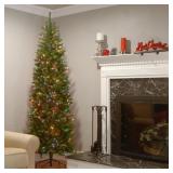 6.5FT PRE-LIT SLIM CHRISTMAS TREE
