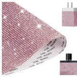 9.4 X 7.9 PINK RHINESTONE SHEET