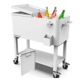 80 QUART ROLLING PATIO COOLER