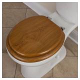 WOODEN ROUND TOILET SEAT