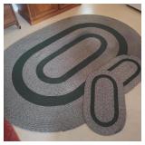 7FT BRAIDED OVAL RUG