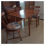 DROPLEAF DINING TABLE & CHAIRS