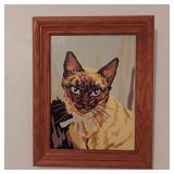 PAIR CAT PAINT BY NUMBERS PAINTINGS