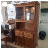 ASH WOOD LIGHTED CHINA CABINET