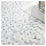 9.6 SQFT HEXAGON MARBLE MOSAIC TILE