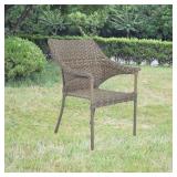 WICKER STACKABLE CONVERSATION CHAIR