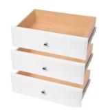 3PK 8X24 WHITE WOOD DRAWERS