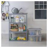 52" 4-TIER PLASTIC UTILITY SHELF