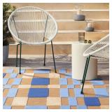 5X7 WOVEN MULTI CHECK AREA RUG