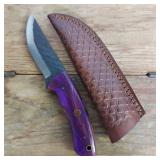 DAMASCUS STEEL FIXED BLADE KNIFE
