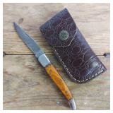 DAMASCUS STEEL POCKET KNIFE