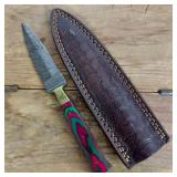 DAMASCUS STEEL BOOT KNIFE
