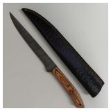 DAMASCUS STEEL FIXED BLADE KNIFE
