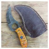 DAMASCUS STEEL SKINNER KNIFE