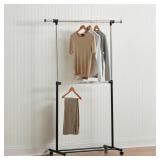 2-TIER ROLLING GARMENT RACK