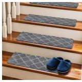 12PK ADHESIVE CARPET STAIR TREADS