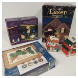 CHRISTMAS LASER & STRING LIGHTS, CARDS
