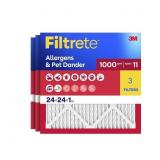 3PK 24X24X1 MERV 11 AIR FILTERS
