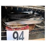 Cast iron griddles,and contents of oven shelves